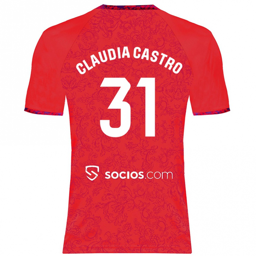 Hombre Fútbol Camiseta Claudia Castro Romero #31 Rojo 2ª Equipación 2024/25 México