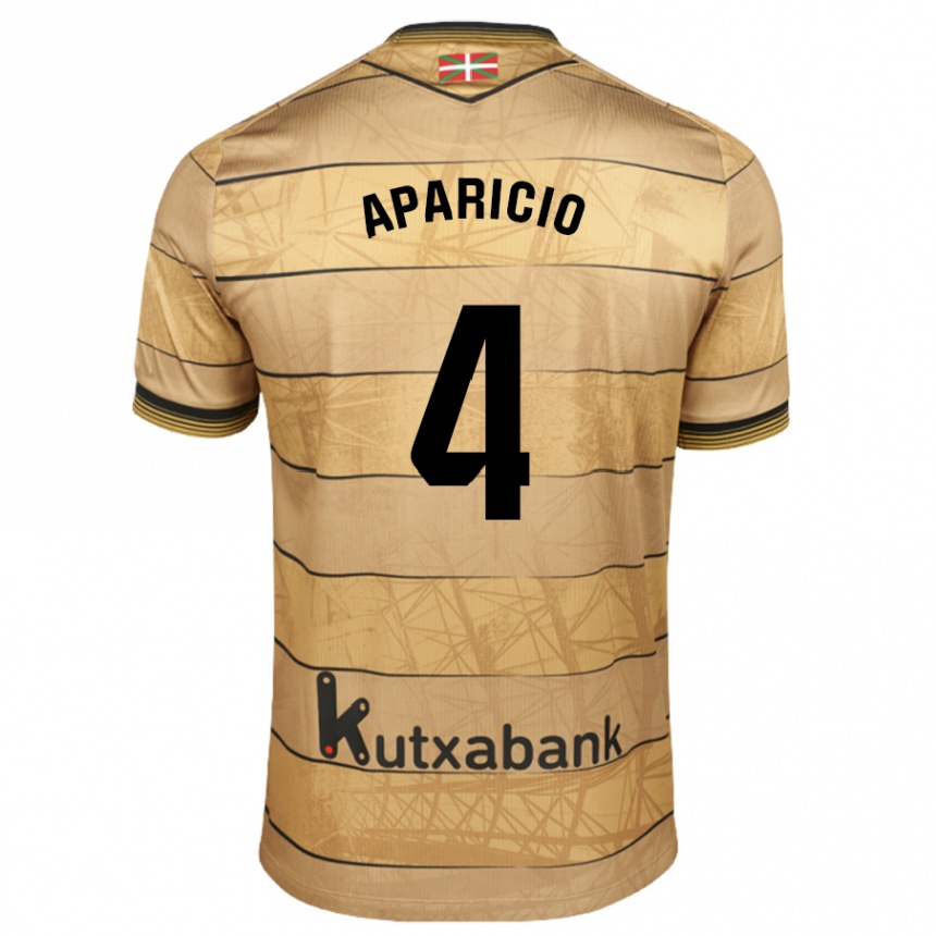 Hombre Fútbol Camiseta Nahia Aparicio Jaular #4 Marrón 2ª Equipación 2024/25 México