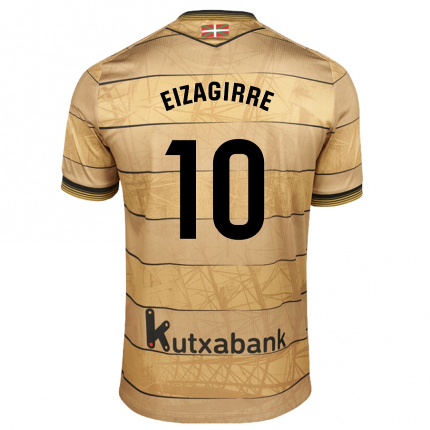 Hombre Fútbol Camiseta Nerea Eizagirre Lasa #10 Marrón 2ª Equipación 2024/25 México