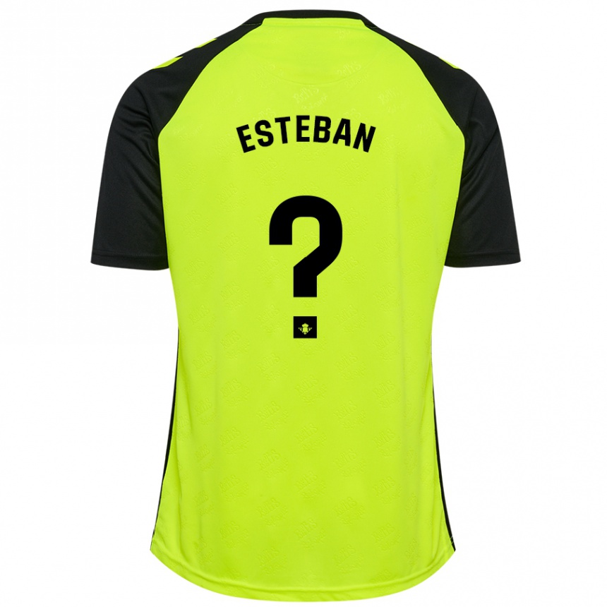 Hombre Fútbol Camiseta Paco Esteban #0 Amarillo Fluorescente Negro 2ª Equipación 2024/25 México