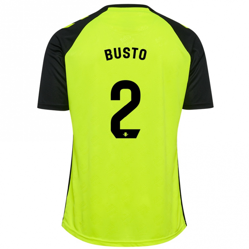 Hombre Fútbol Camiseta Pablo Busto #2 Amarillo Fluorescente Negro 2ª Equipación 2024/25 México