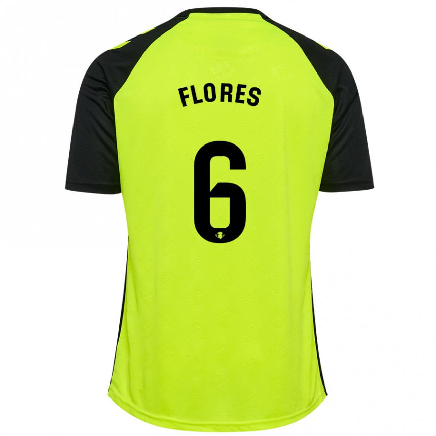 Hombre Fútbol Camiseta Mateo Flores #6 Amarillo Fluorescente Negro 2ª Equipación 2024/25 México