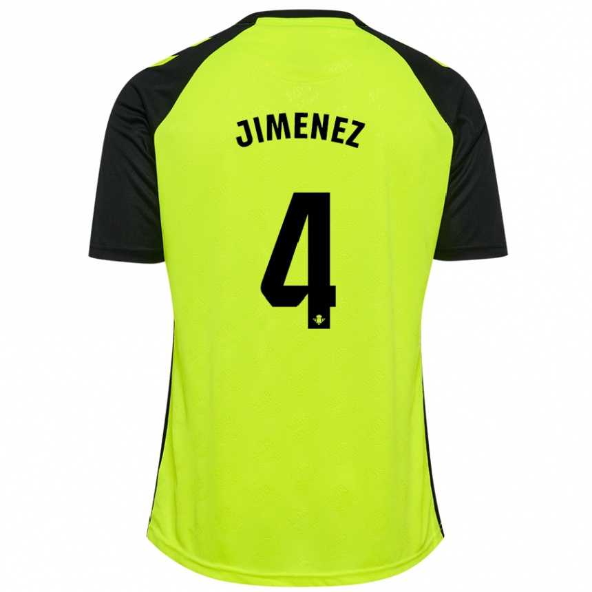 Hombre Fútbol Camiseta María Jiménez Gutiérrez #4 Amarillo Fluorescente Negro 2ª Equipación 2024/25 México