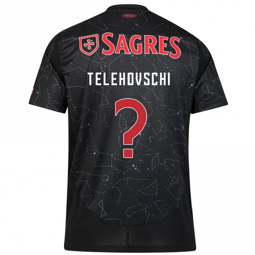 Hombre Fútbol Camiseta Dinis Telehovschi #0 Negro Rojo 2ª Equipación 2024/25 México