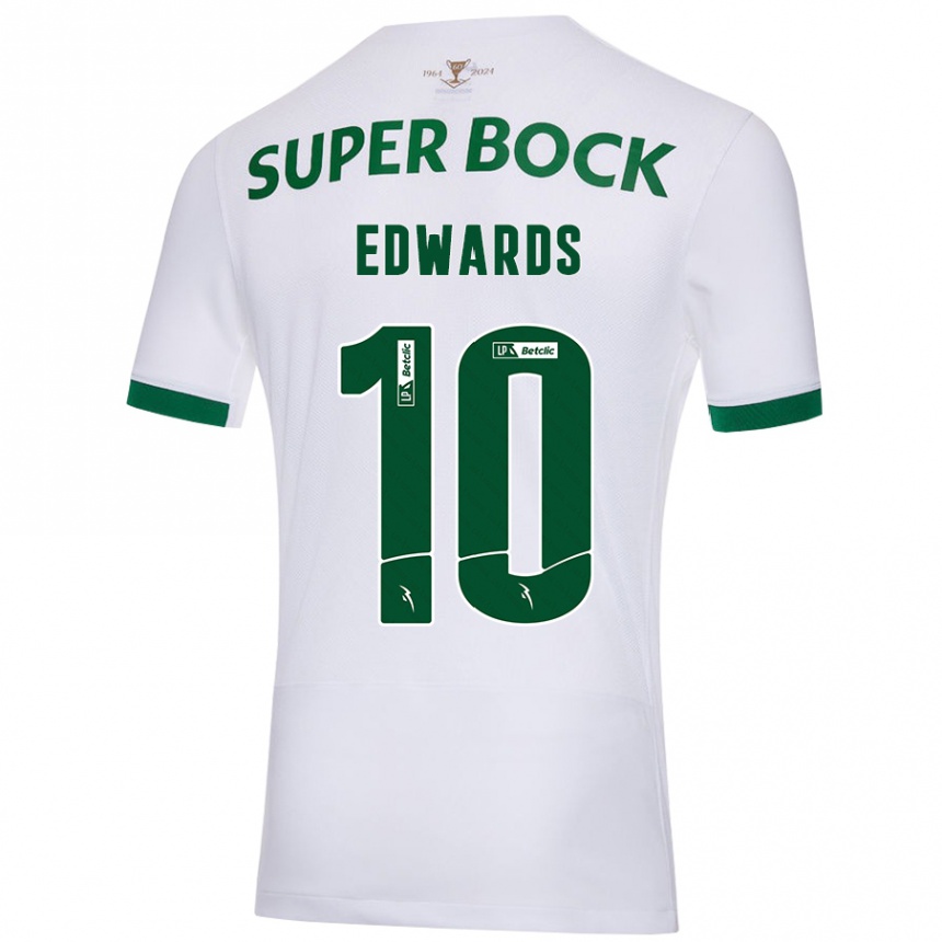 Hombre Fútbol Camiseta Marcus Edwards #10 Blanco Verde 2ª Equipación 2024/25 México