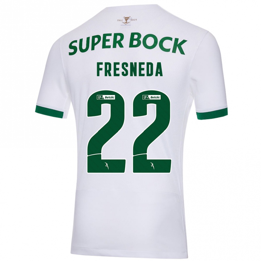 Hombre Fútbol Camiseta Iván Fresneda #22 Blanco Verde 2ª Equipación 2024/25 México