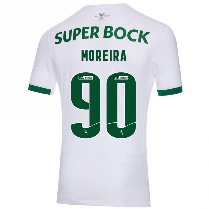 Hombre Fútbol Camiseta Afonso Moreira #90 Blanco Verde 2ª Equipación 2024/25 México