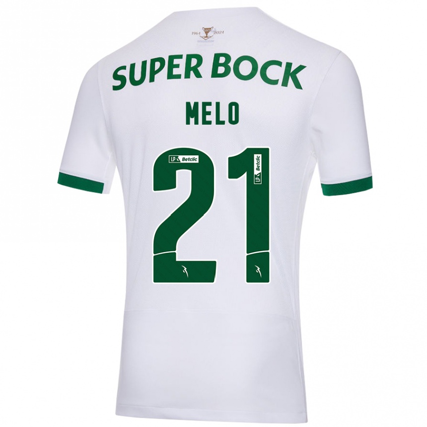 Hombre Fútbol Camiseta Gabriel Melo #21 Blanco Verde 2ª Equipación 2024/25 México