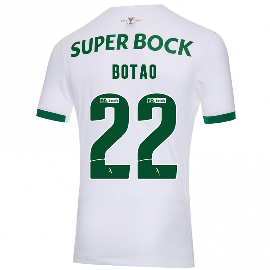 Hombre Fútbol Camiseta Martim Botão #22 Blanco Verde 2ª Equipación 2024/25 México