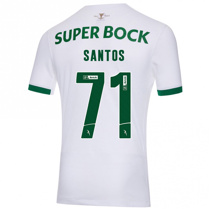 Hombre Fútbol Camiseta Denilson Santos #71 Blanco Verde 2ª Equipación 2024/25 México