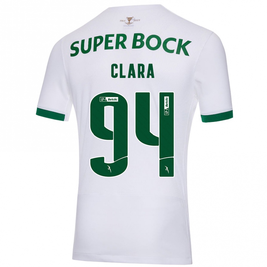 Hombre Fútbol Camiseta Diogo Clara #94 Blanco Verde 2ª Equipación 2024/25 México