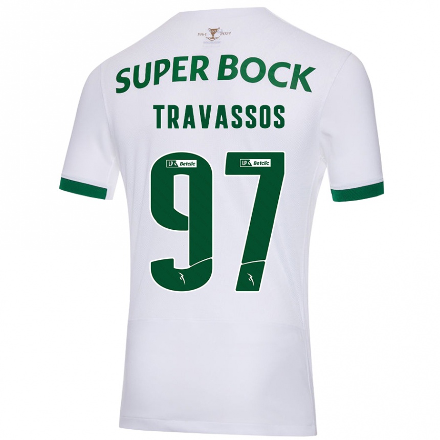 Hombre Fútbol Camiseta Travassos #97 Blanco Verde 2ª Equipación 2024/25 México