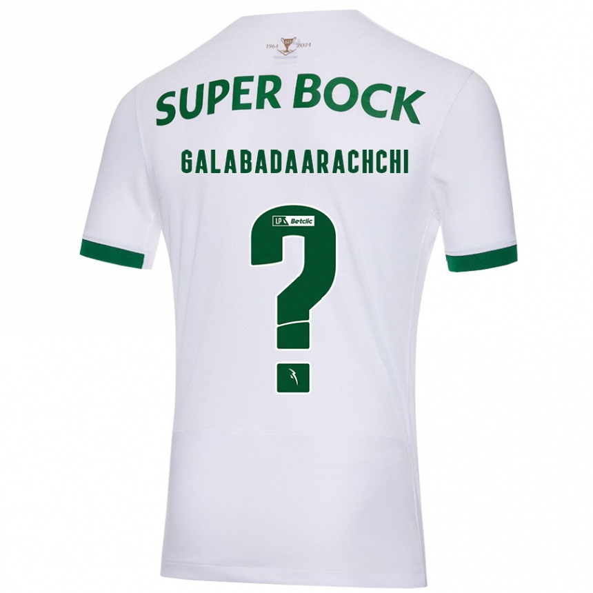 Hombre Fútbol Camiseta Jacynta Galabadaarachchi #0 Blanco Verde 2ª Equipación 2024/25 México