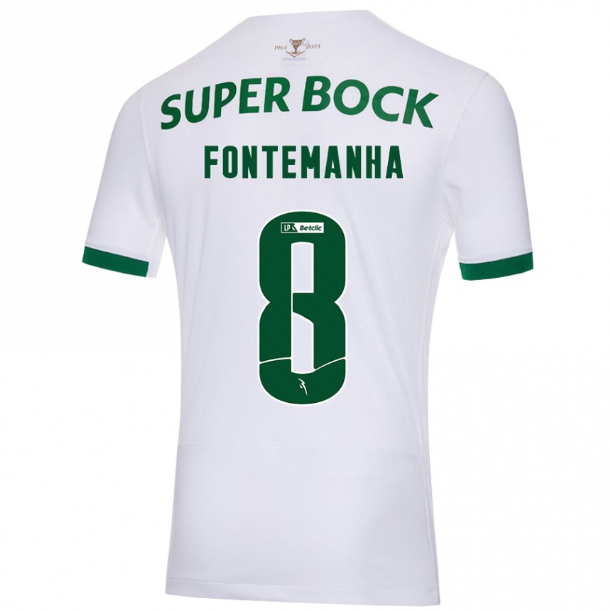 Hombre Fútbol Camiseta Rita Fontemanha #8 Blanco Verde 2ª Equipación 2024/25 México