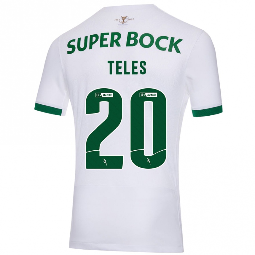 Hombre Fútbol Camiseta Ana Isabel Teles #20 Blanco Verde 2ª Equipación 2024/25 México