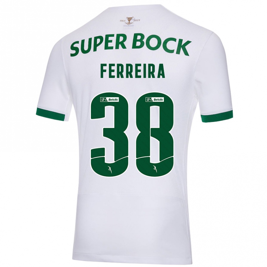 Hombre Fútbol Camiseta Marta Ferreira #38 Blanco Verde 2ª Equipación 2024/25 México