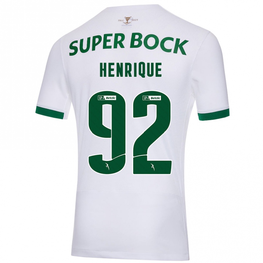 Hombre Fútbol Camiseta Eduardo Henrique #92 Blanco Verde 2ª Equipación 2024/25 México