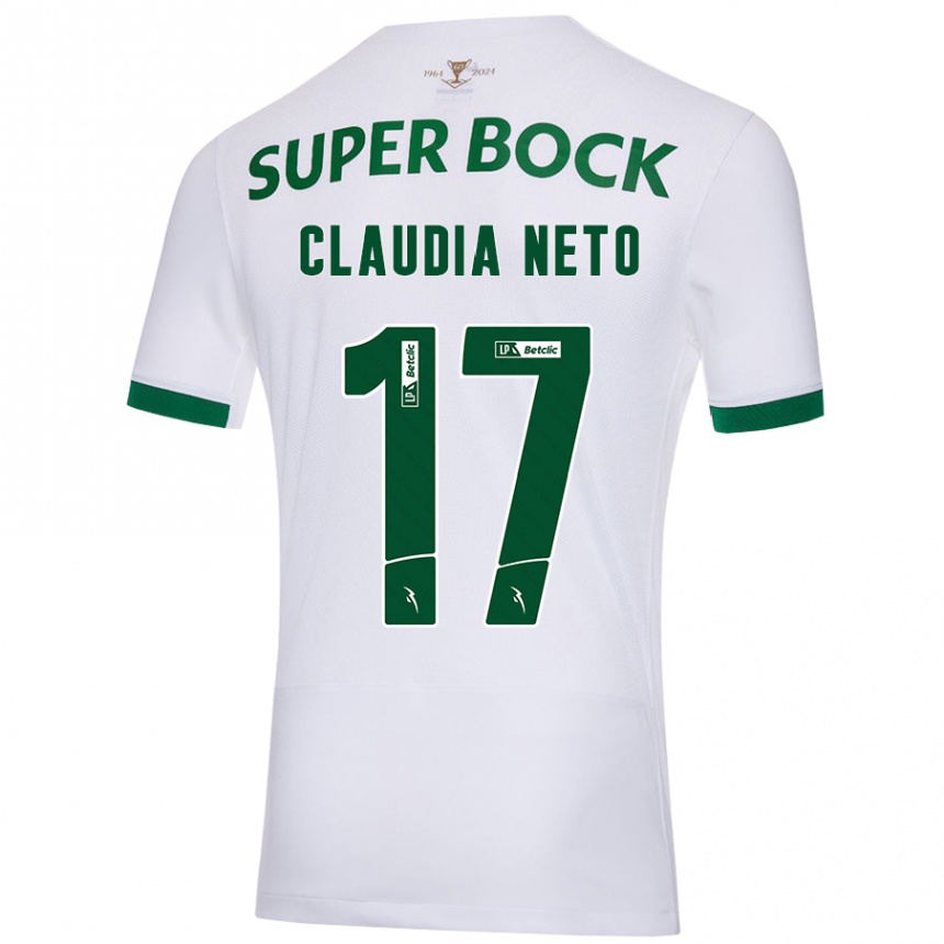 Hombre Fútbol Camiseta Cláudia Teresa Pires Neto #17 Blanco Verde 2ª Equipación 2024/25 México