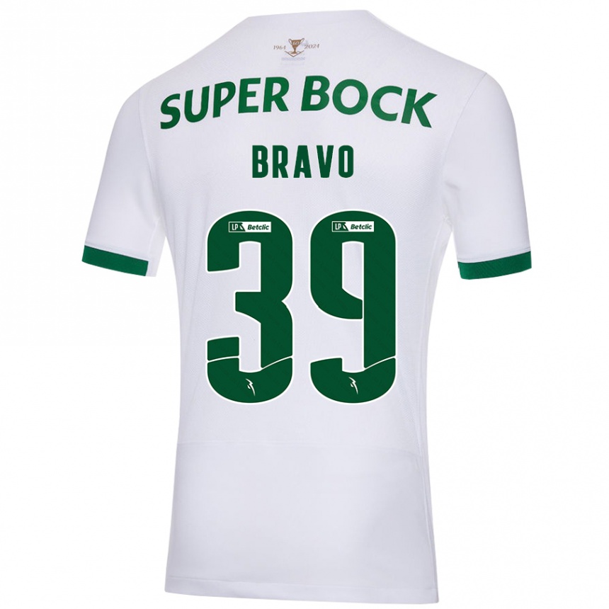 Hombre Fútbol Camiseta Bravo #39 Blanco Verde 2ª Equipación 2024/25 México