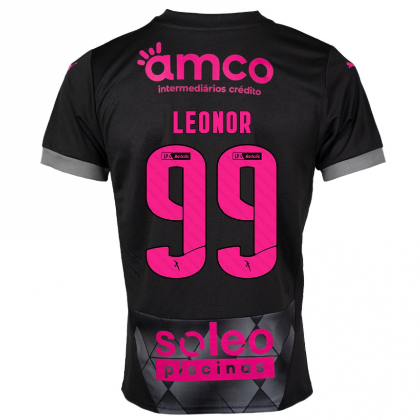 Hombre Fútbol Camiseta Maria Leonor #99 Negro Rosa 2ª Equipación 2024/25 México