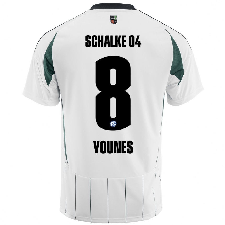 Hombre Fútbol Camiseta Amin Younes #8 Blanco Verde 2ª Equipación 2024/25 México