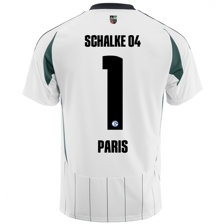 Hombre Fútbol Camiseta Julius Paris #1 Blanco Verde 2ª Equipación 2024/25 México