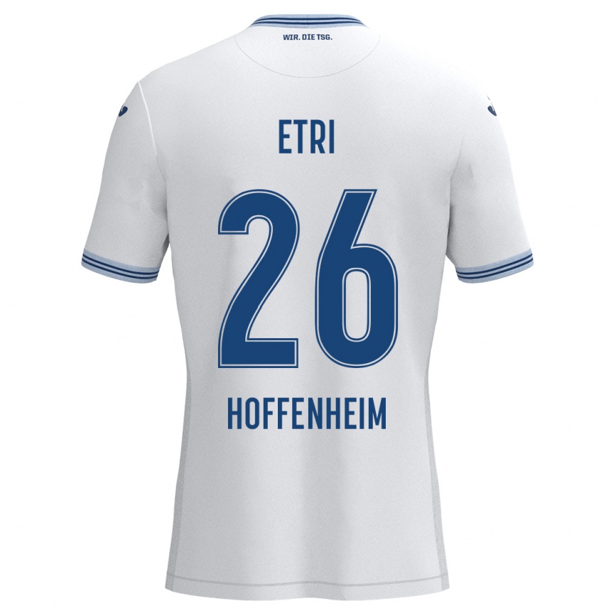 Hombre Fútbol Camiseta Ahmed Etri #26 Blanco Azul 2ª Equipación 2024/25 México