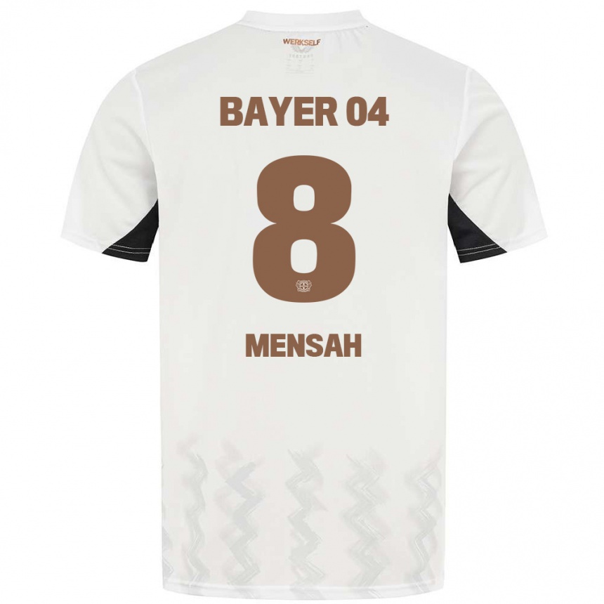 Hombre Fútbol Camiseta Naba Mensah #8 Blanco Negro 2ª Equipación 2024/25 México