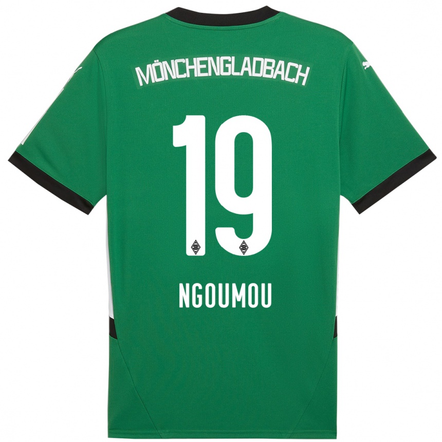 Hombre Fútbol Camiseta Nathan Ngoumou #19 Verde Blanco 2ª Equipación 2024/25 México