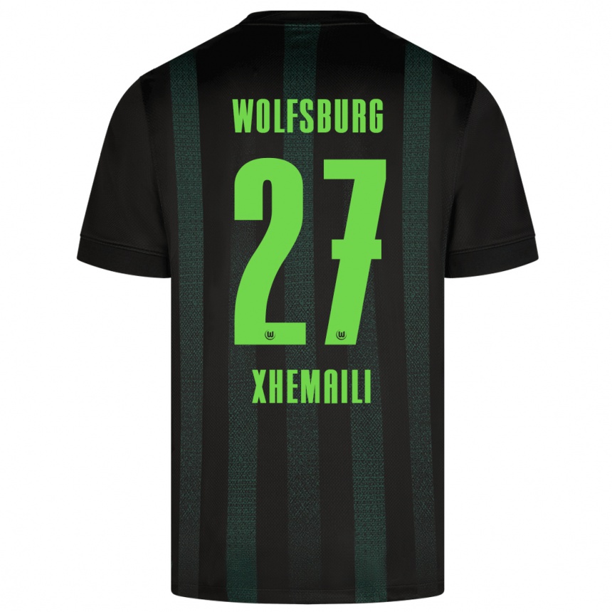 Hombre Fútbol Camiseta Riola Xhemaili #27 Verde Oscuro 2ª Equipación 2024/25 México