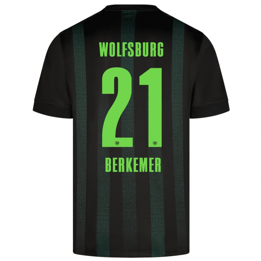 Hombre Fútbol Camiseta Melvin Berkemer #21 Verde Oscuro 2ª Equipación 2024/25 México