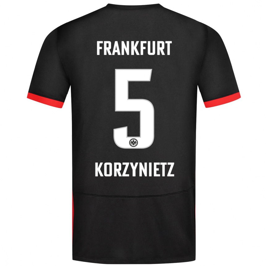 Hombre Fútbol Camiseta Jaden Korzynietz #5 Negro 2ª Equipación 2024/25 México