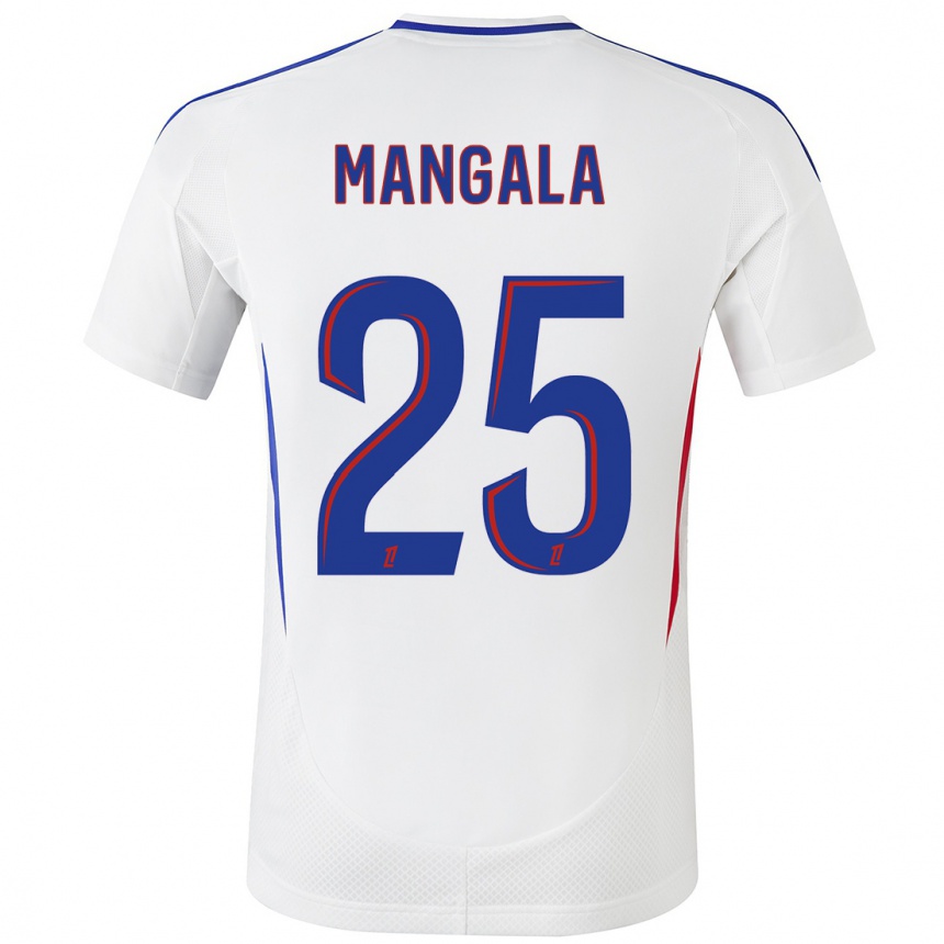 Mujer Fútbol Camiseta Orel Mangala #25 Blanco Azul 1ª Equipación 2024/25 México