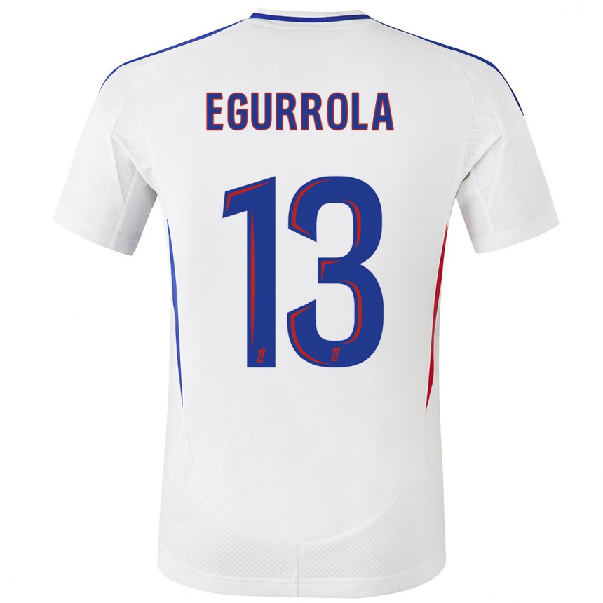 Mujer Fútbol Camiseta Damaris Egurrola #13 Blanco Azul 1ª Equipación 2024/25 México