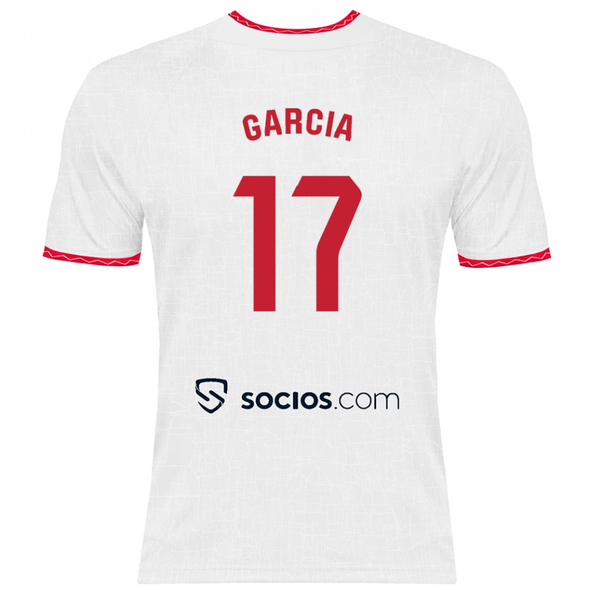 Mujer Fútbol Camiseta Débora García #17 Blanco Rojo 1ª Equipación 2024/25 México