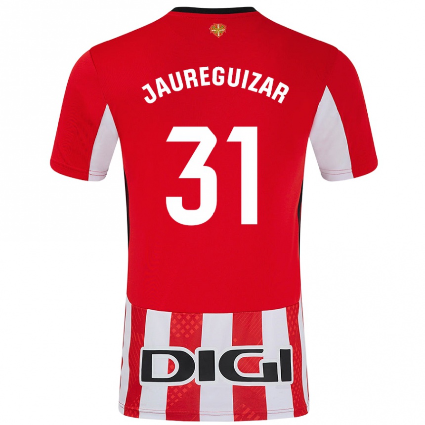 Mujer Fútbol Camiseta Mikel Jauregizar #31 Rojo Blanco 1ª Equipación 2024/25 México