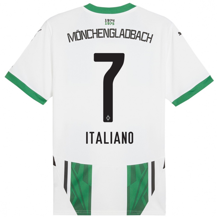 Mujer Fútbol Camiseta Jacob Italiano #7 Blanco Verde 1ª Equipación 2024/25 México