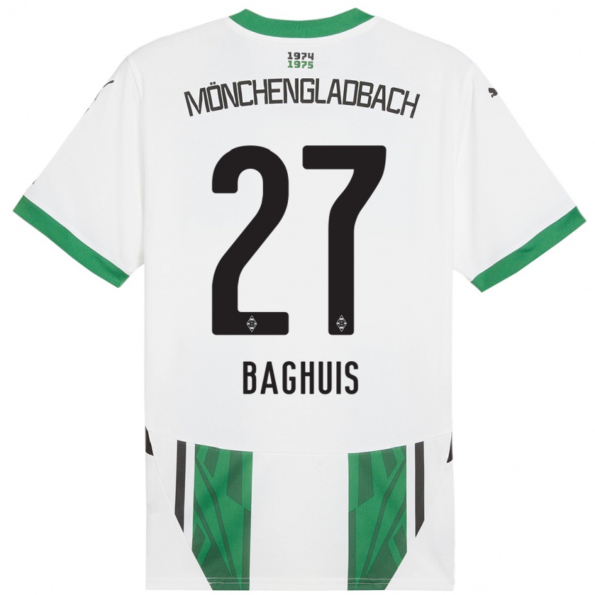 Mujer Fútbol Camiseta Chantal Baghuis #27 Blanco Verde 1ª Equipación 2024/25 México