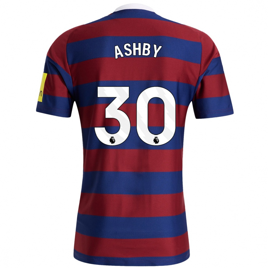 Mujer Fútbol Camiseta Harrison Ashby #30 Burdeos Azul Marino 2ª Equipación 2024/25 México