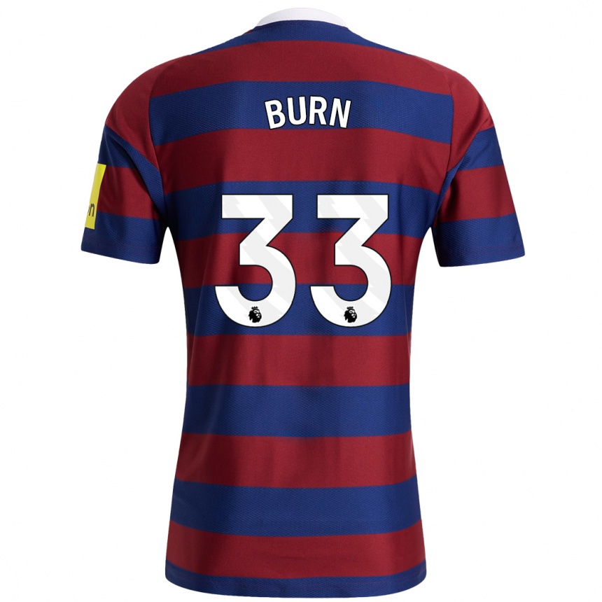 Mujer Fútbol Camiseta Dan Burn #33 Burdeos Azul Marino 2ª Equipación 2024/25 México