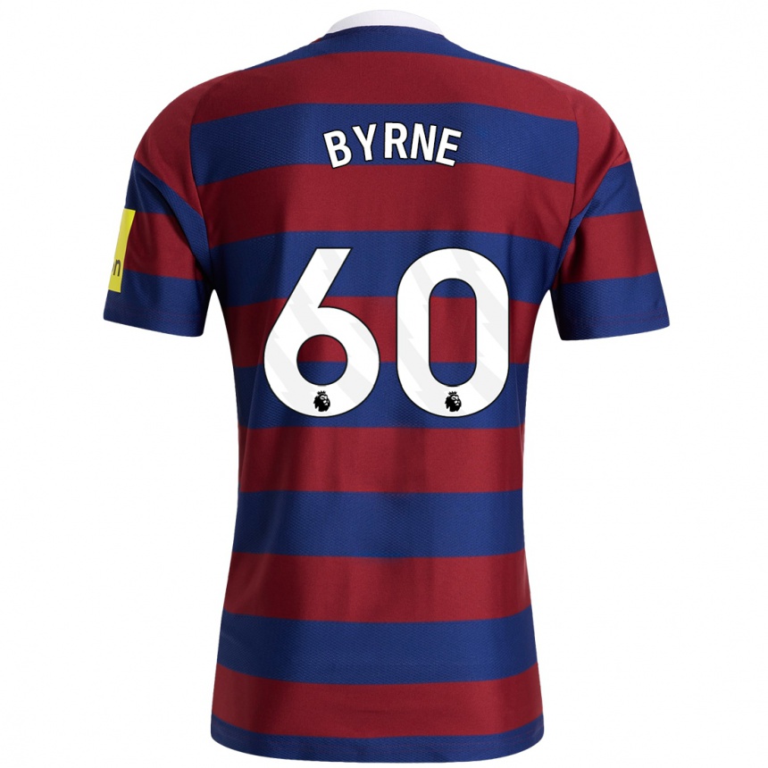 Mujer Fútbol Camiseta Reece Byrne #60 Burdeos Azul Marino 2ª Equipación 2024/25 México