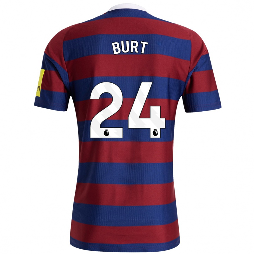 Mujer Fútbol Camiseta Daisy Burt #24 Burdeos Azul Marino 2ª Equipación 2024/25 México