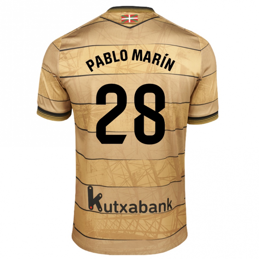 Mujer Fútbol Camiseta Pablo Marín #28 Marrón 2ª Equipación 2024/25 México