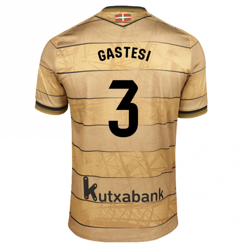 Mujer Fútbol Camiseta Gorka Gastesi #3 Marrón 2ª Equipación 2024/25 México