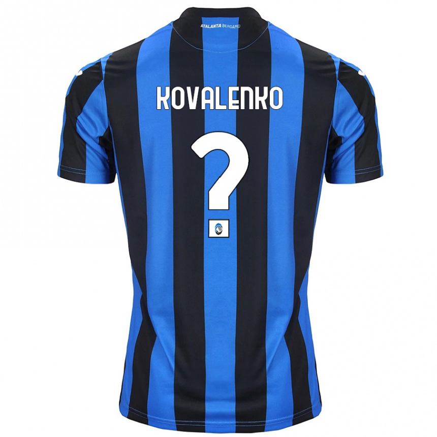 Niño Fútbol Camiseta Viktor Kovalenko #0 Azul Negro 1ª Equipación 2024/25 México