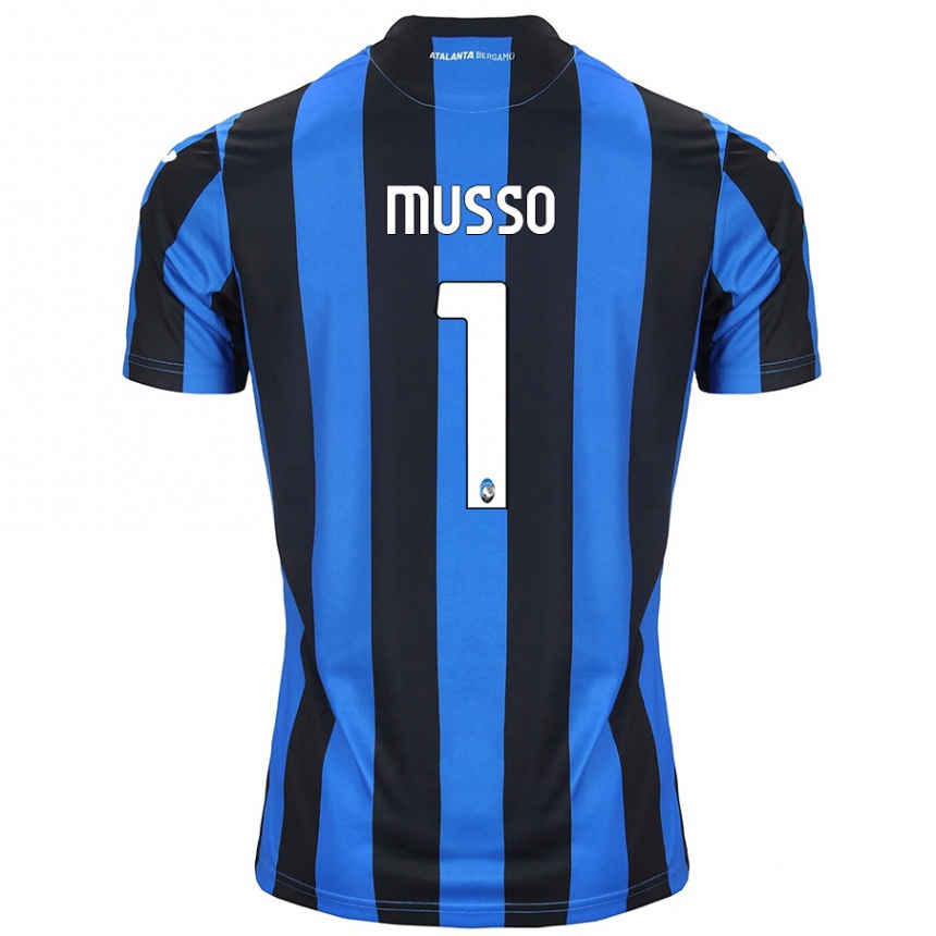 Niño Fútbol Camiseta Juan Musso #1 Azul Negro 1ª Equipación 2024/25 México