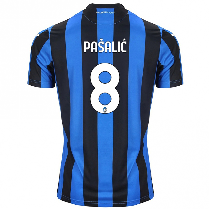 Niño Fútbol Camiseta Mario Pasalic #8 Azul Negro 1ª Equipación 2024/25 México