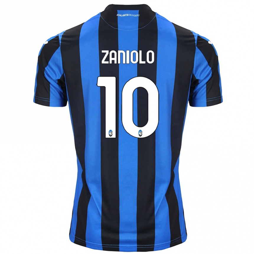 Niño Fútbol Camiseta Nicolo Zaniolo #10 Azul Negro 1ª Equipación 2024/25 México