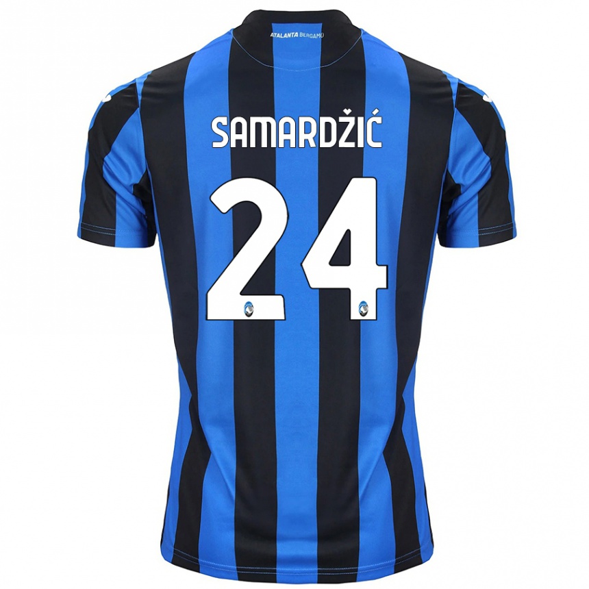 Niño Fútbol Camiseta Lazar Samardžić #24 Azul Negro 1ª Equipación 2024/25 México