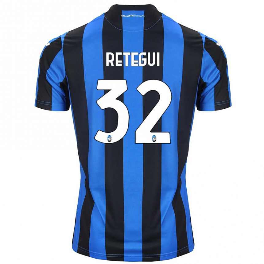 Niño Fútbol Camiseta Mateo Retegui #32 Azul Negro 1ª Equipación 2024/25 México